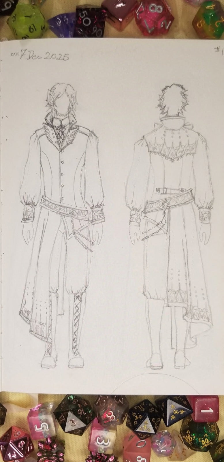 Fantasy Menswear Design Sketch  - DEPOSIT ONLY