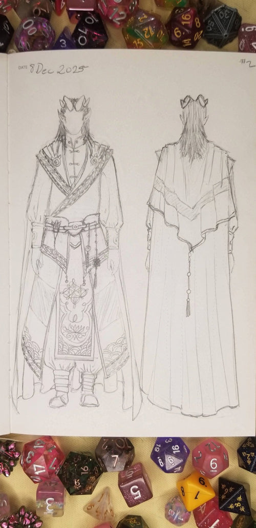 Fantasy Menswear Design Sketch  - DEPOSIT ONLY